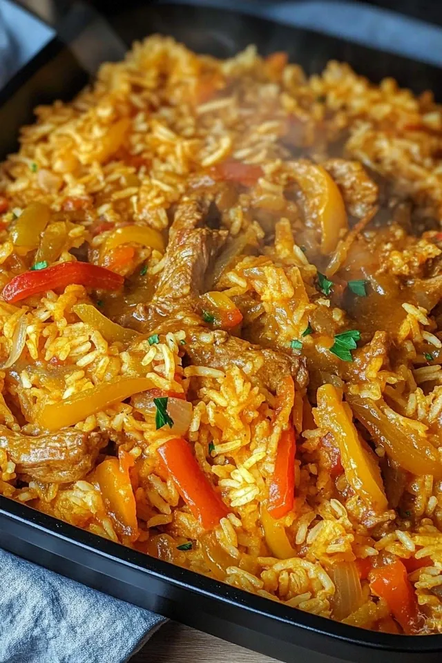 Ofenreisfleisch – Deftiges Rezept vom Blech
