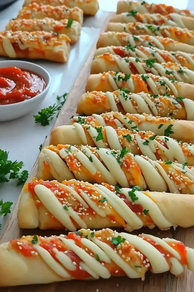 Pizzastangen mit herzhaftem Rindfleisch: Schnelle und schmackhafte Snacks