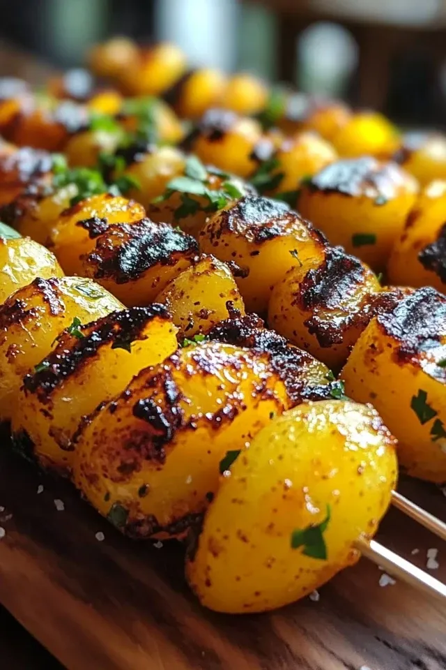 Saftige Gegrillte Honig-Senf Kartoffelspieße