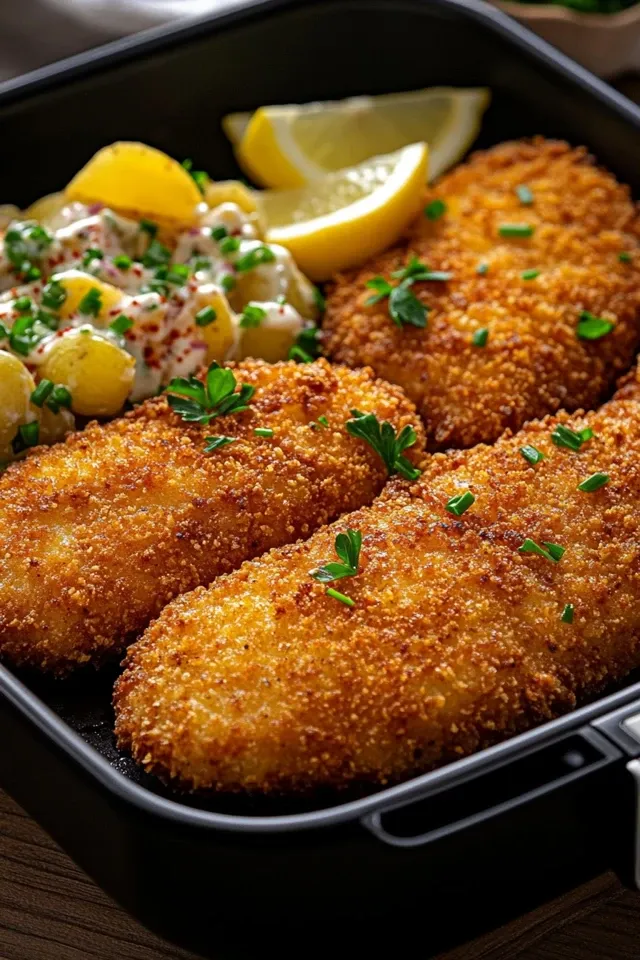 Klassisches Schnitzel im Airfryer – Knusprig und Saftig
