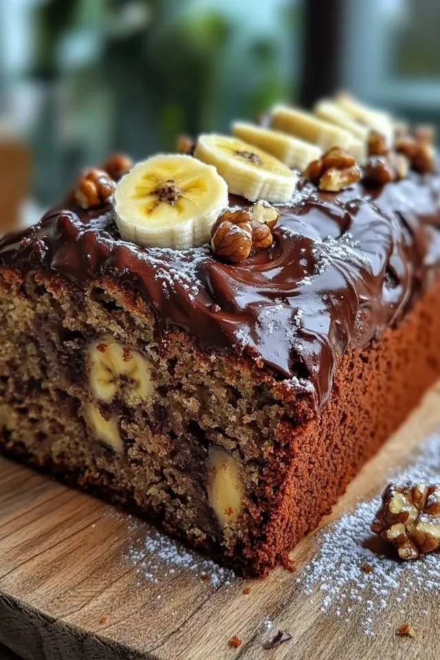 Saftiges Schoko-Bananenbrot mit Nüssen selbst backen