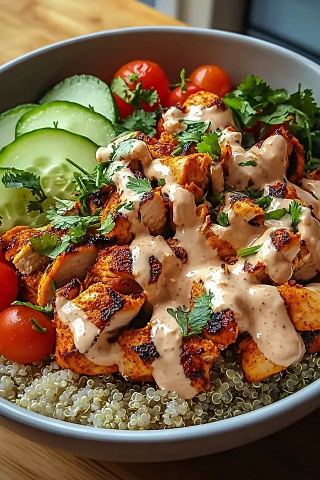 Würzige Hähnchen Bowl – Ein schnelles, gesundes Rezept