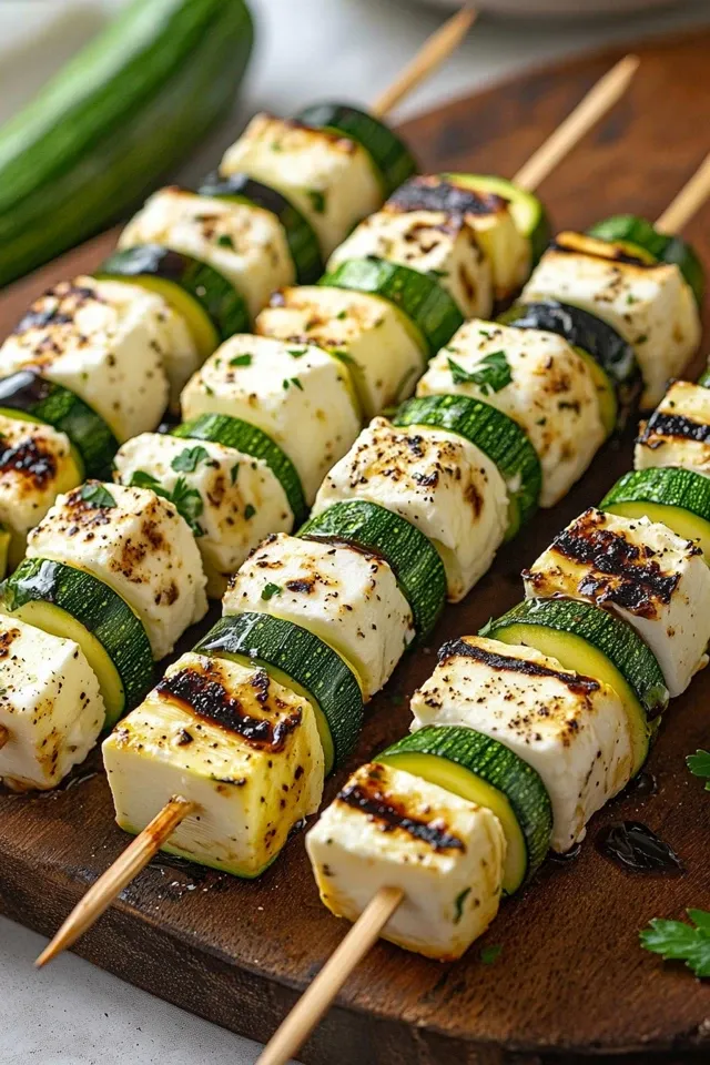 Zucchini-Feta-Spieße – Perfekt für den Grillgenuss