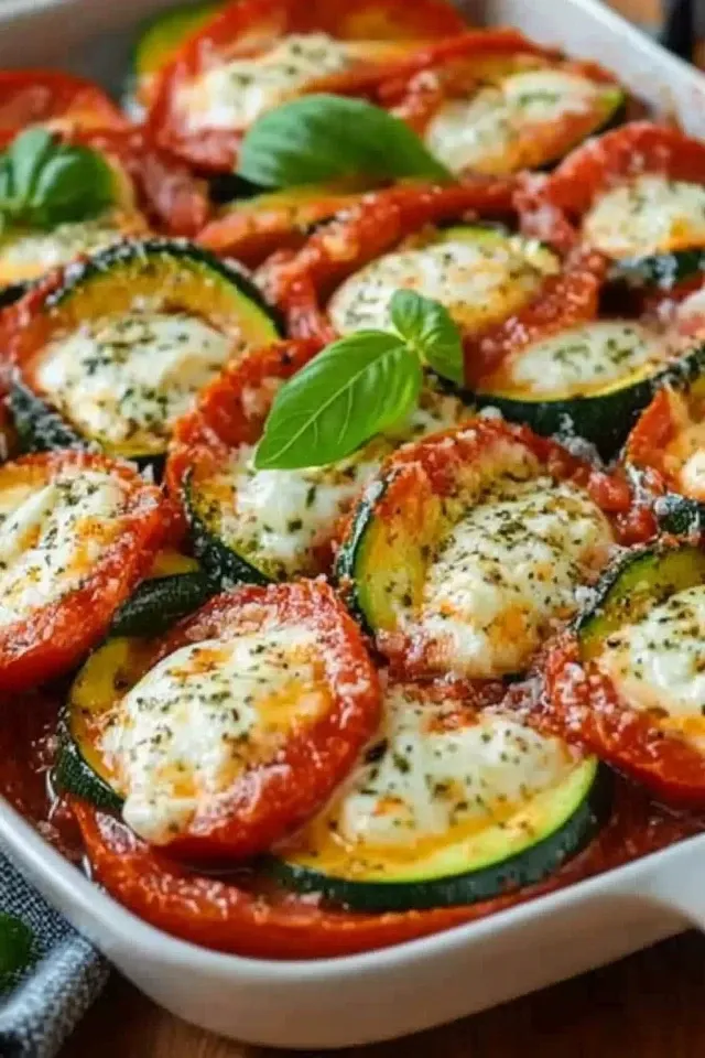 Tomaten Zucchini Auflauf mit Mozzarella – Ein Genuss